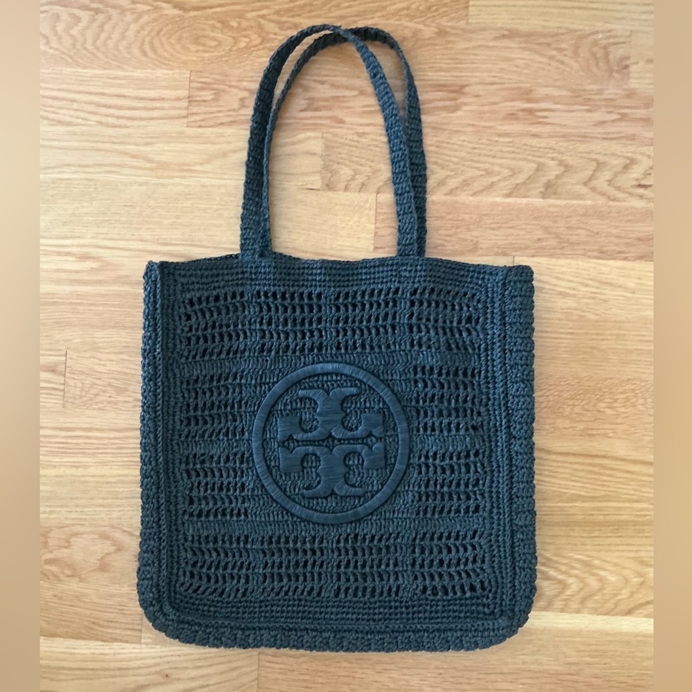Tory Burch Ella Raffia Tote Bag